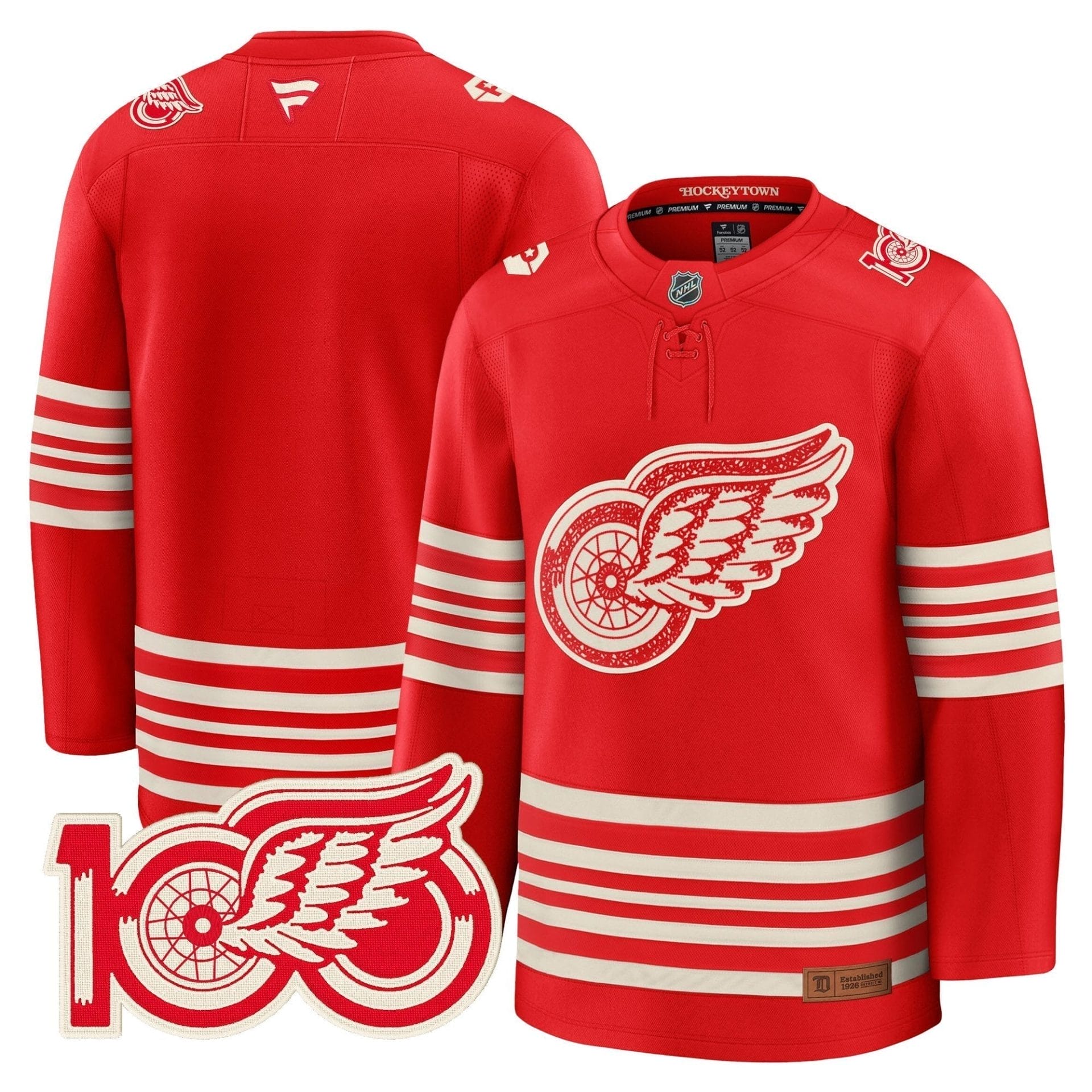 Detroit Red Wings Centennial Season Premium Jersey - All Stitched - Image 4