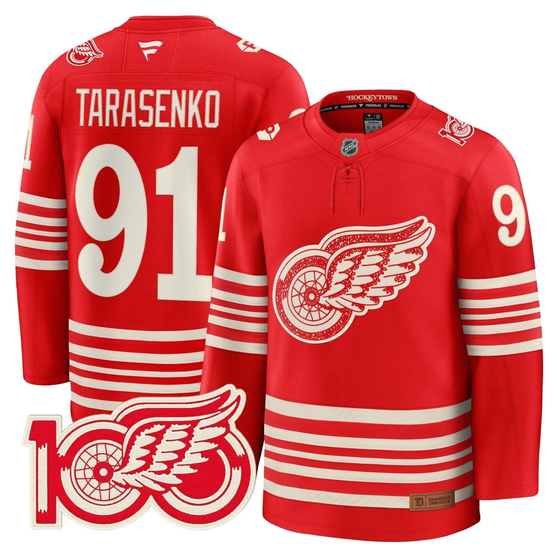 Detroit Red Wings Centennial Season Premium Jersey - All Stitched - Image 8