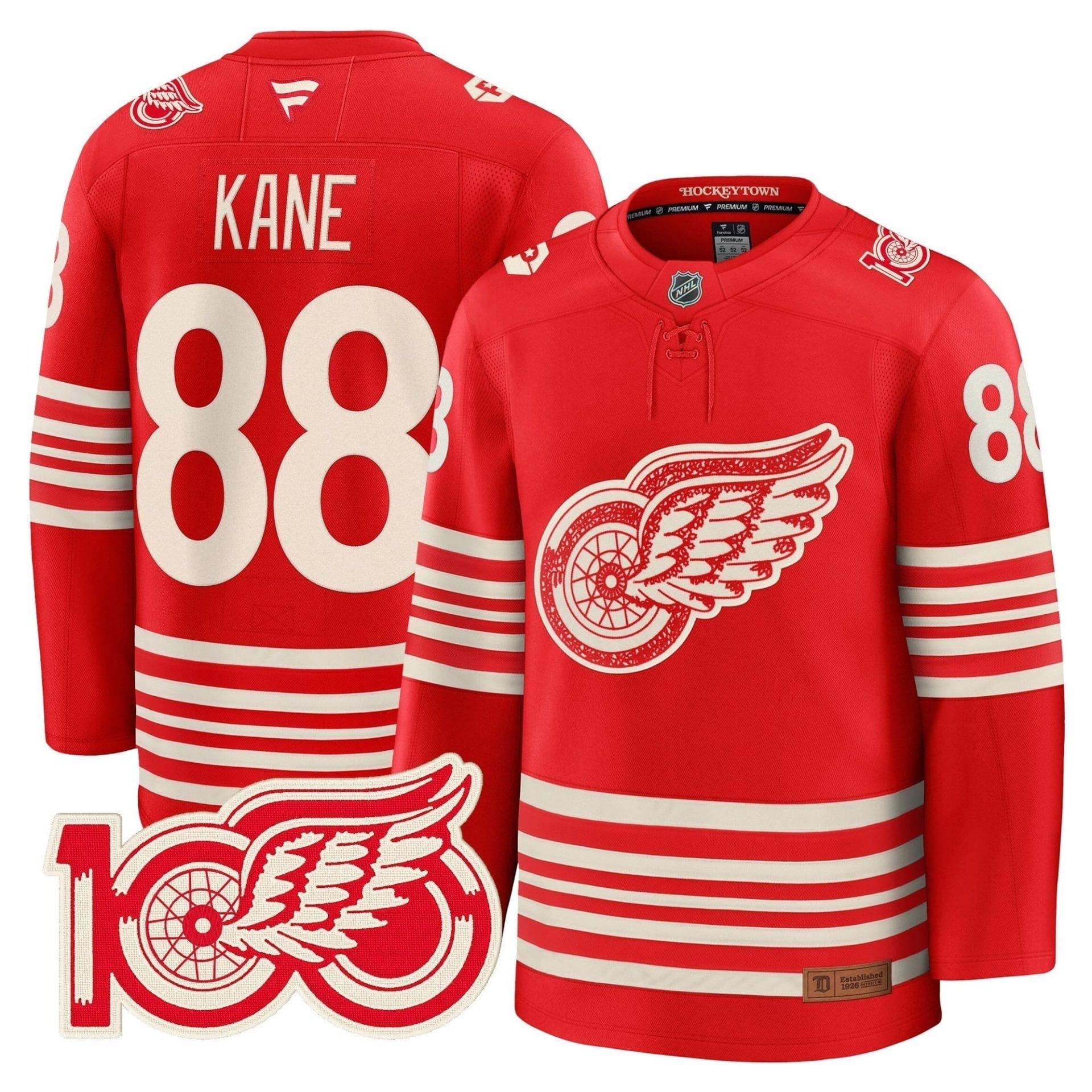 Detroit Red Wings Centennial Season Premium Jersey - All Stitched - Image 9