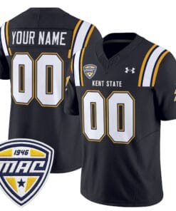 Alternative view of Kent State Golden Flashes 2025 Vapor Limited Custom Jersey - All Stitched