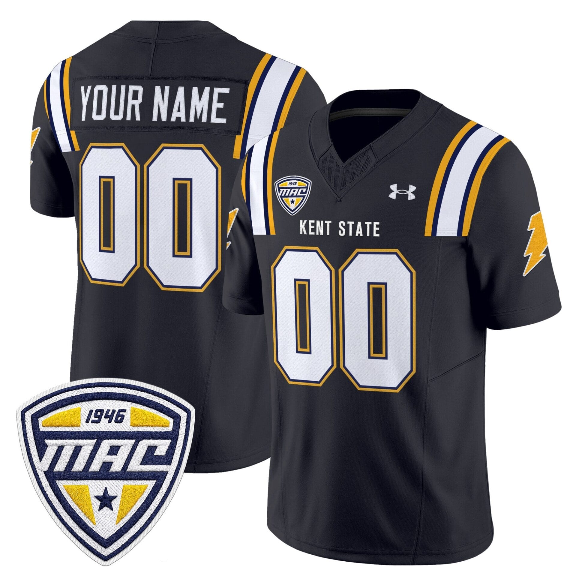 Kent State Golden Flashes 2025 Vapor Limited Custom Jersey - All Stitched - Image 2