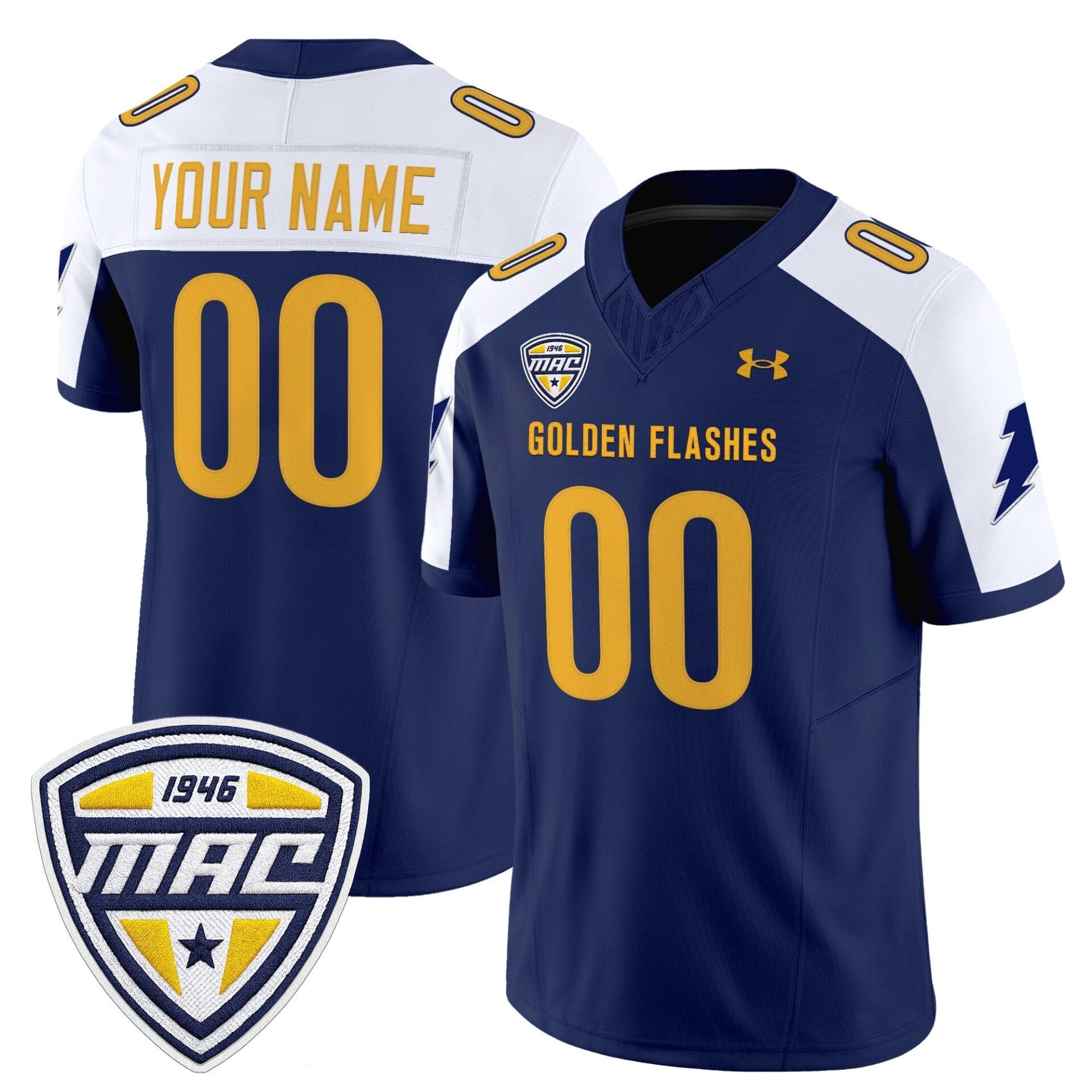 Kent State Golden Flashes 2025 Vapor Limited Custom Jersey - All Stitched - Image 5