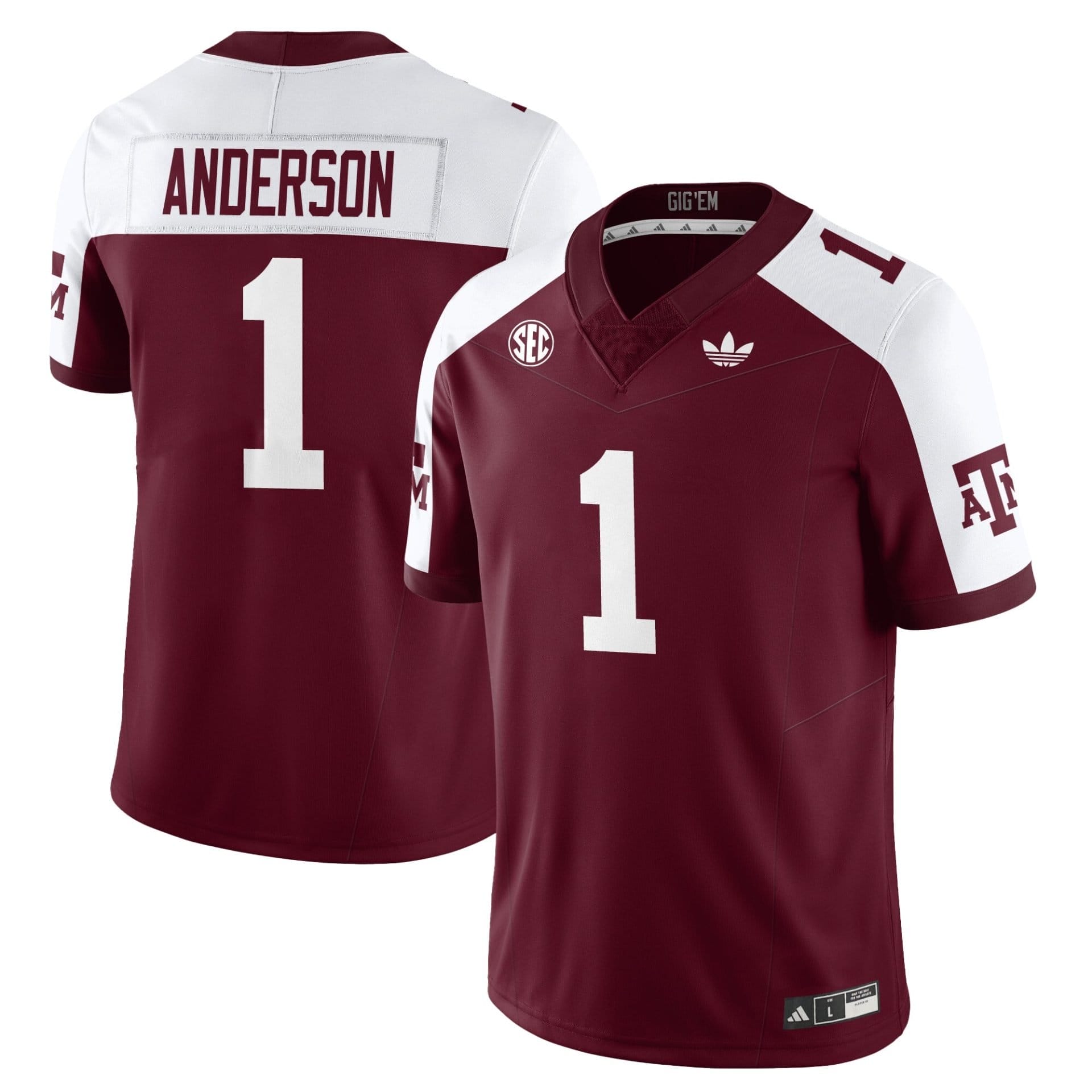 Texas A&M Aggies Football 1975 Throwback Jersey - All Stitched - Image 9