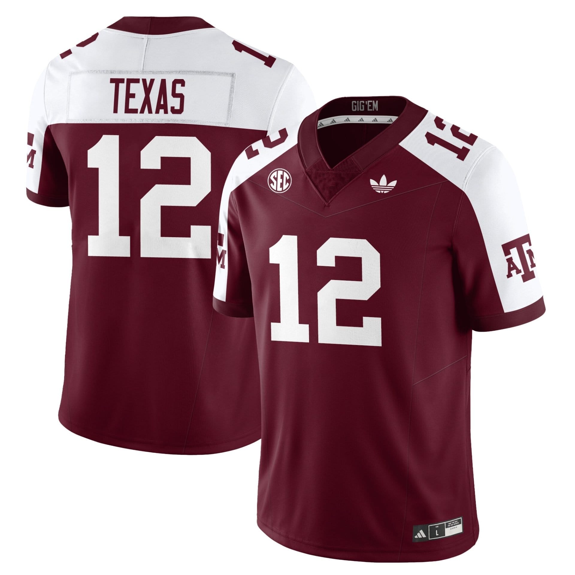 Texas A&M Aggies Football 1975 Throwback Jersey - All Stitched - Image 14
