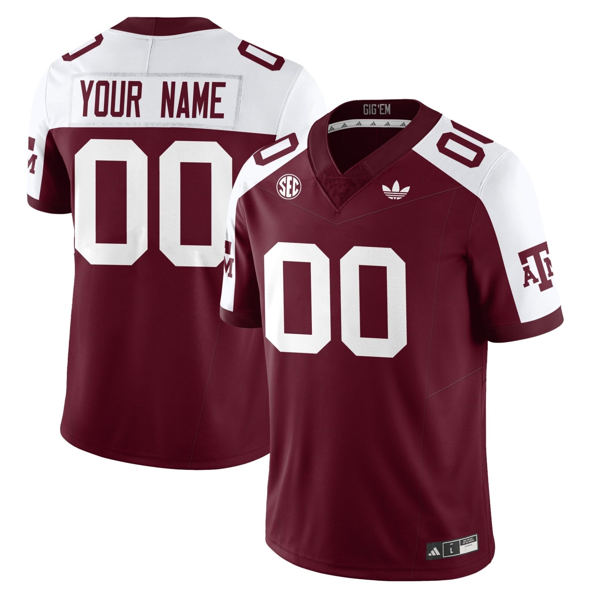 Texas A&M Aggies Football 1975 Throwback Custom Jersey - All Stitched - Image 2