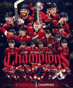 Alternative view of Florida Panthers 2025 Stanley Cup Champions Custom Jersey - All Stitched