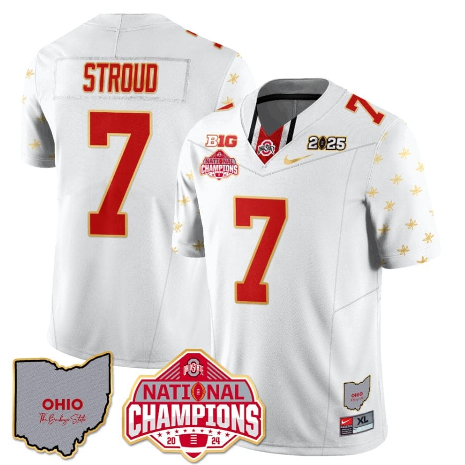 C J Stroud Jersey #7 Ohio State National Champions 2025 Patch - Image 5