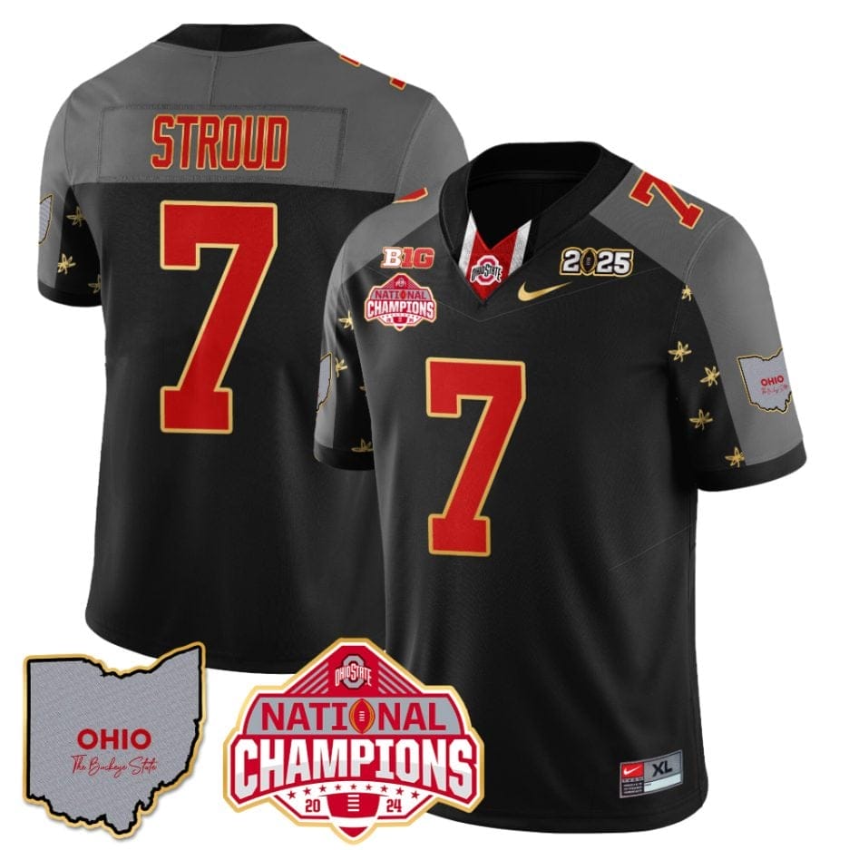 C J Stroud Jersey #7 Ohio State National Champions 2025 Patch - Image 2