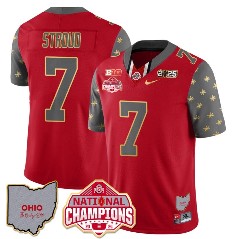 C J Stroud Jersey #7 Ohio State National Champions 2025 Patch - Image 4