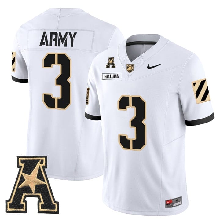 Cale Hellums Jersey #3 Army Black Knights 2025 Vapor Stitched - Image 2
