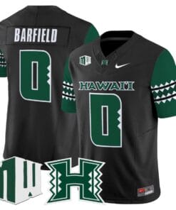 Cam Barfield Jersey #0 Hawai'i Rainbow Warriors 2025 Vapor Stitched