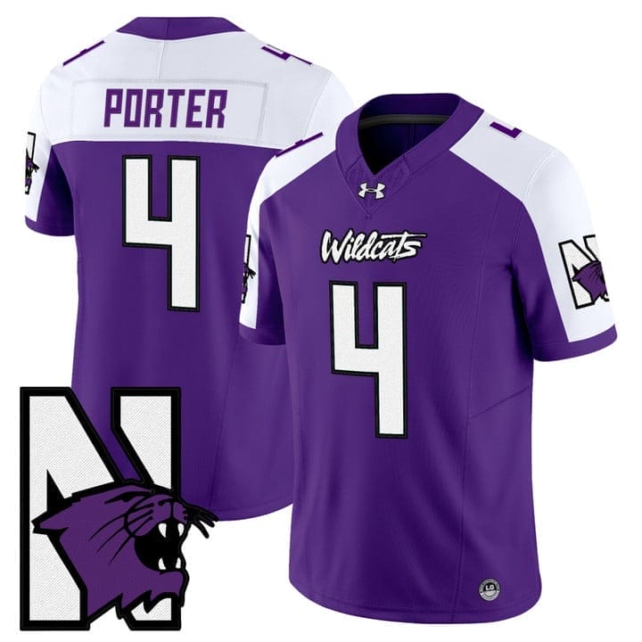 Cam Porter Jersey #4 Northwestern Wildcats Honoring 95 Vapor Limited Stitched - Image 4