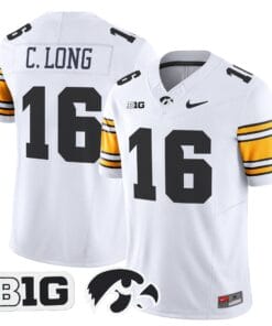 Alternative view of Chuck Long Jersey #16 Iowa Hawkeyes 2025 Limited Stitched