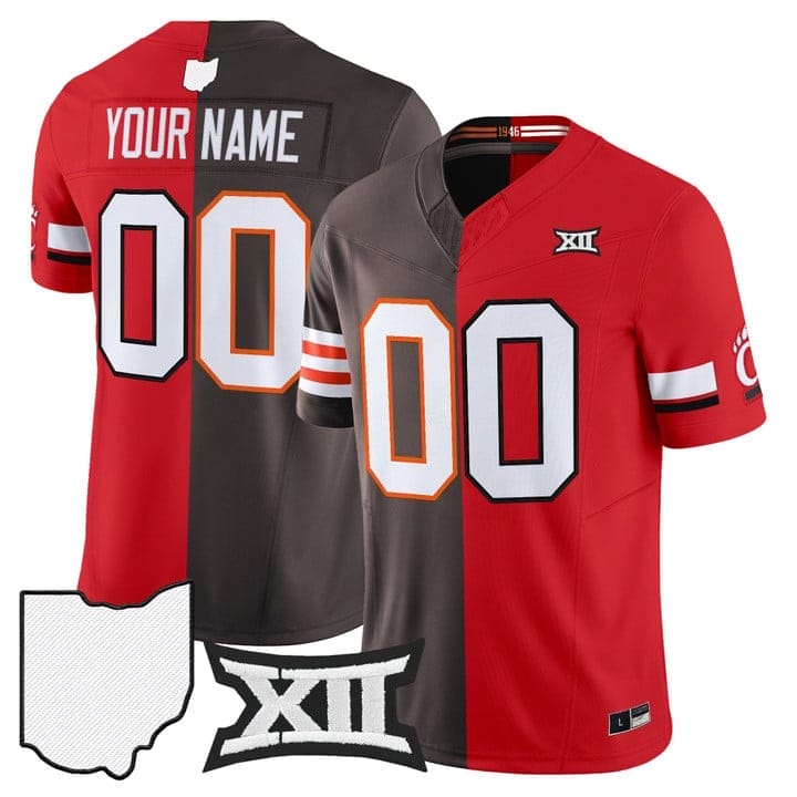 Custom Browns Bearcats College Football Jersey Split Vapor Limited Stitched