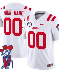 Alternative view of Custom Ole Miss Rebels Jersey Name, Number 2025 V2 Stitched