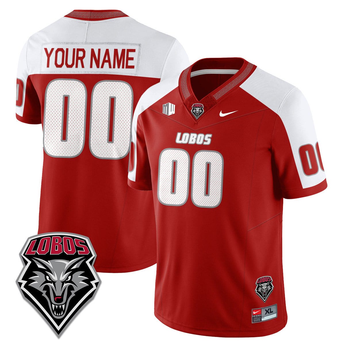 Custom UNM Lobo Football Jersey Name, Number 2025 Stitched - Image 3