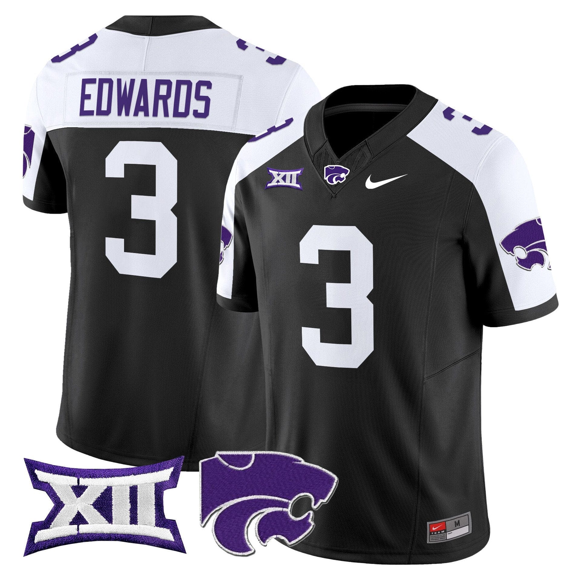 Dylan Edwards Jersey #3 Kansas State Wildcats 2025 Limited Stitched - Image 3