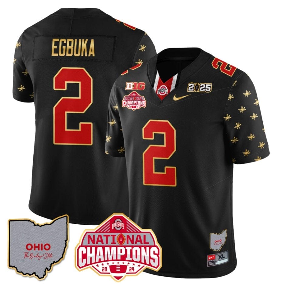 Emeka Egbuka Jersey #2 Ohio State National Champions 2025 Patch