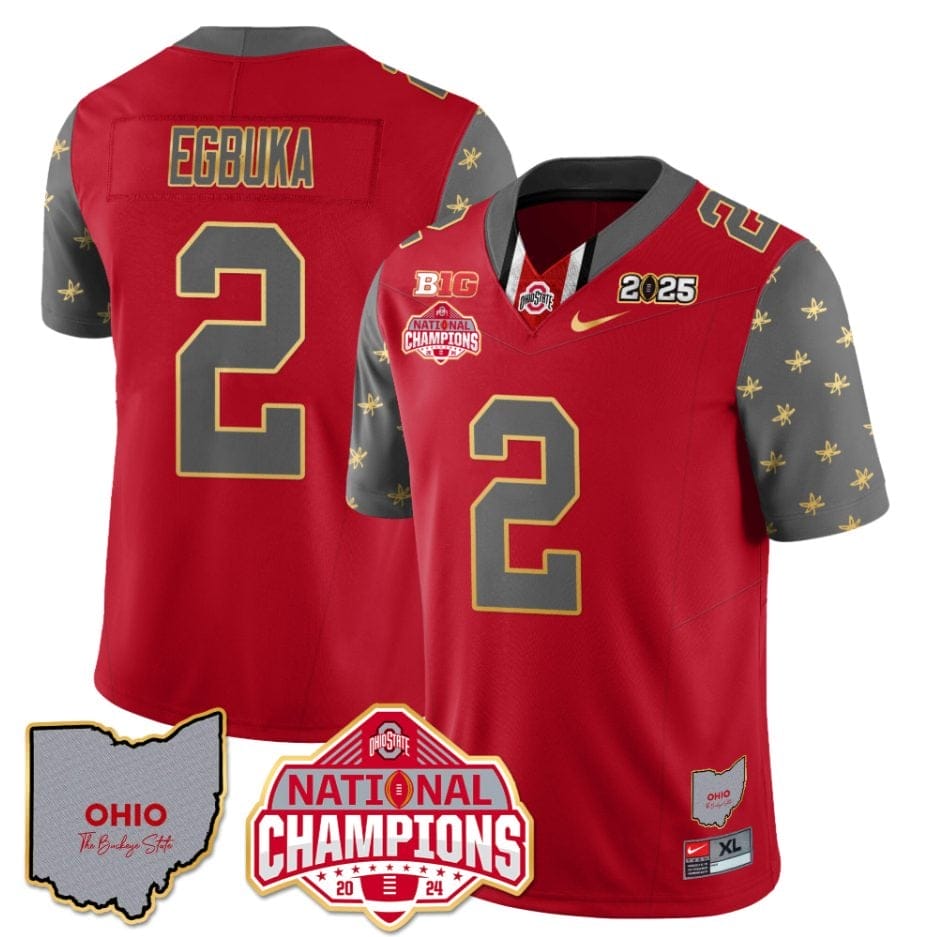 Emeka Egbuka Jersey #2 Ohio State National Champions 2025 Patch - Image 4