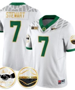 Alternative view of Evan Stewart Jersey #7 Oregon Ducks 2025 Shoe Duck Stitched