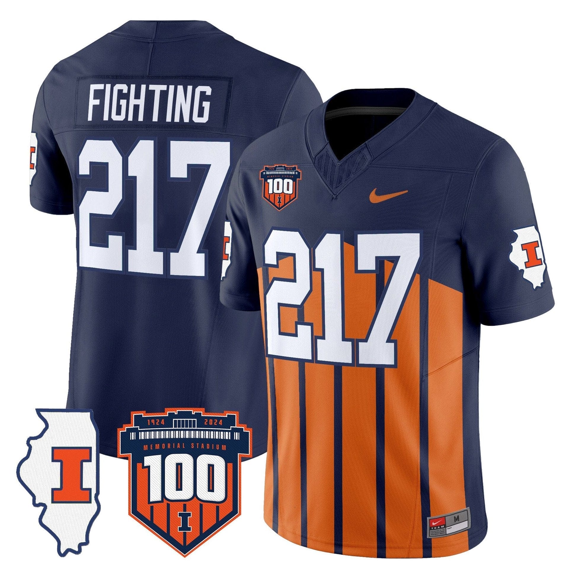 Fighting Jersey #217 Illinois Fighting 100th Memorial Stadium - Image 4
