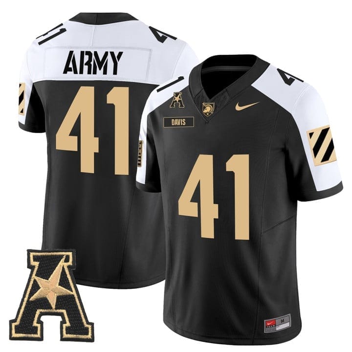 Glenn Davis Jersey #41 Army Black Knights 2025 Vapor Stitched - Image 2