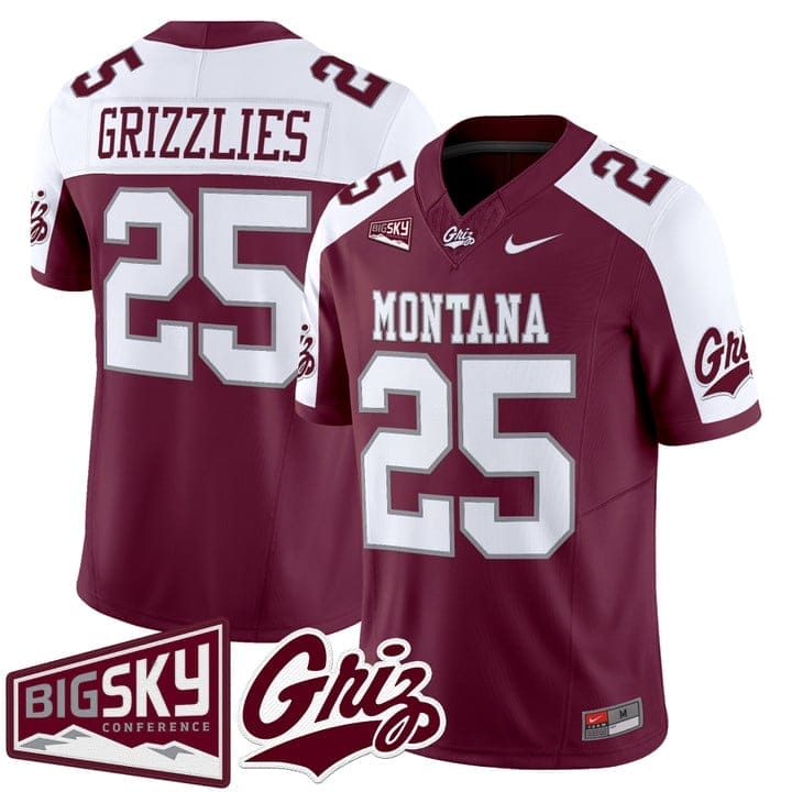 Grizzlies Jersey #25 Montana Grizzlies 2025 Vapor Limited Stitched Black Alter - Image 3