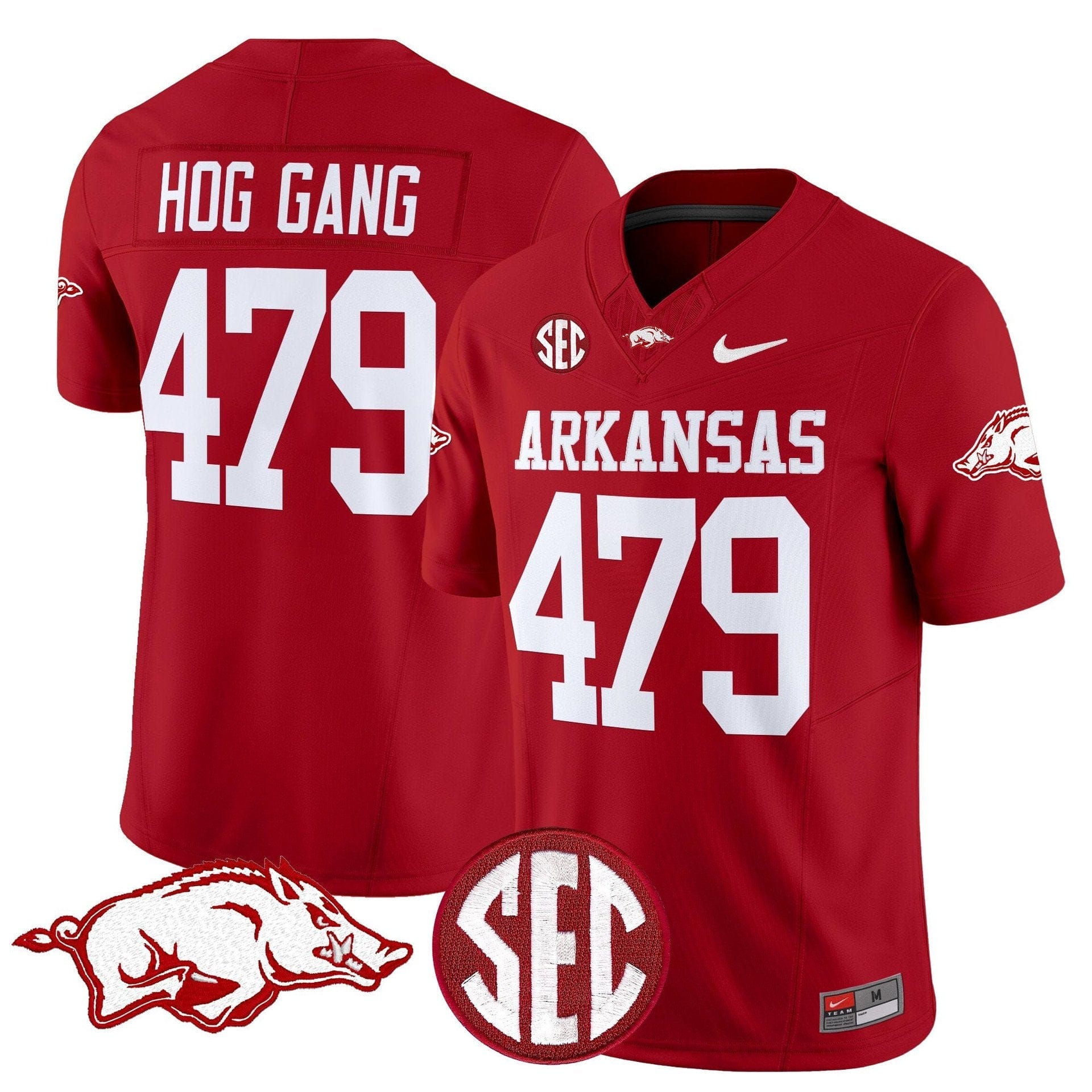 Hog Gang Jersey #479 Arkansas Razorbacks Limited Stitched - Image 5
