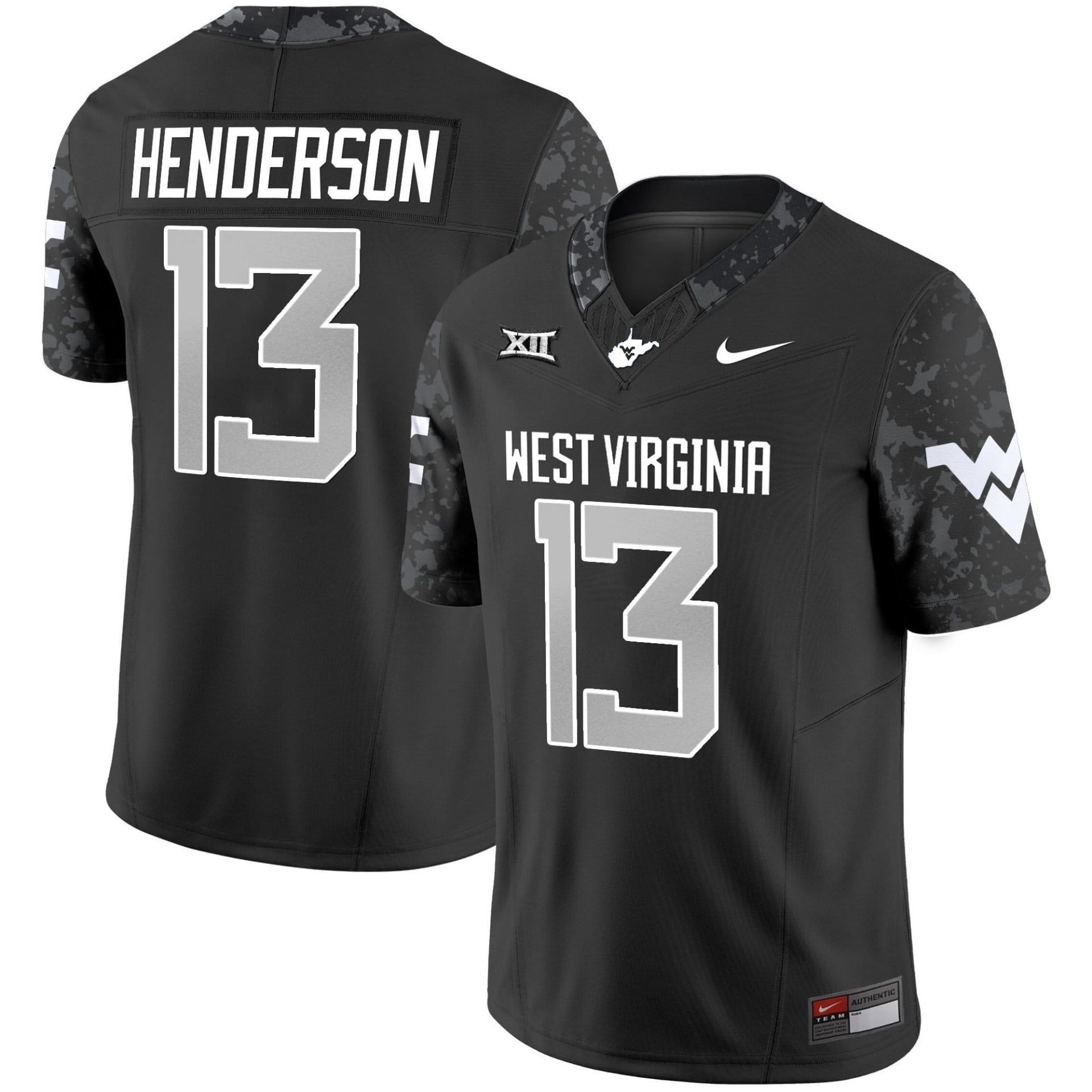 Jaylen Henderson Jersey #13 West Virginia Mountaineers 2025 Stitched - Image 2