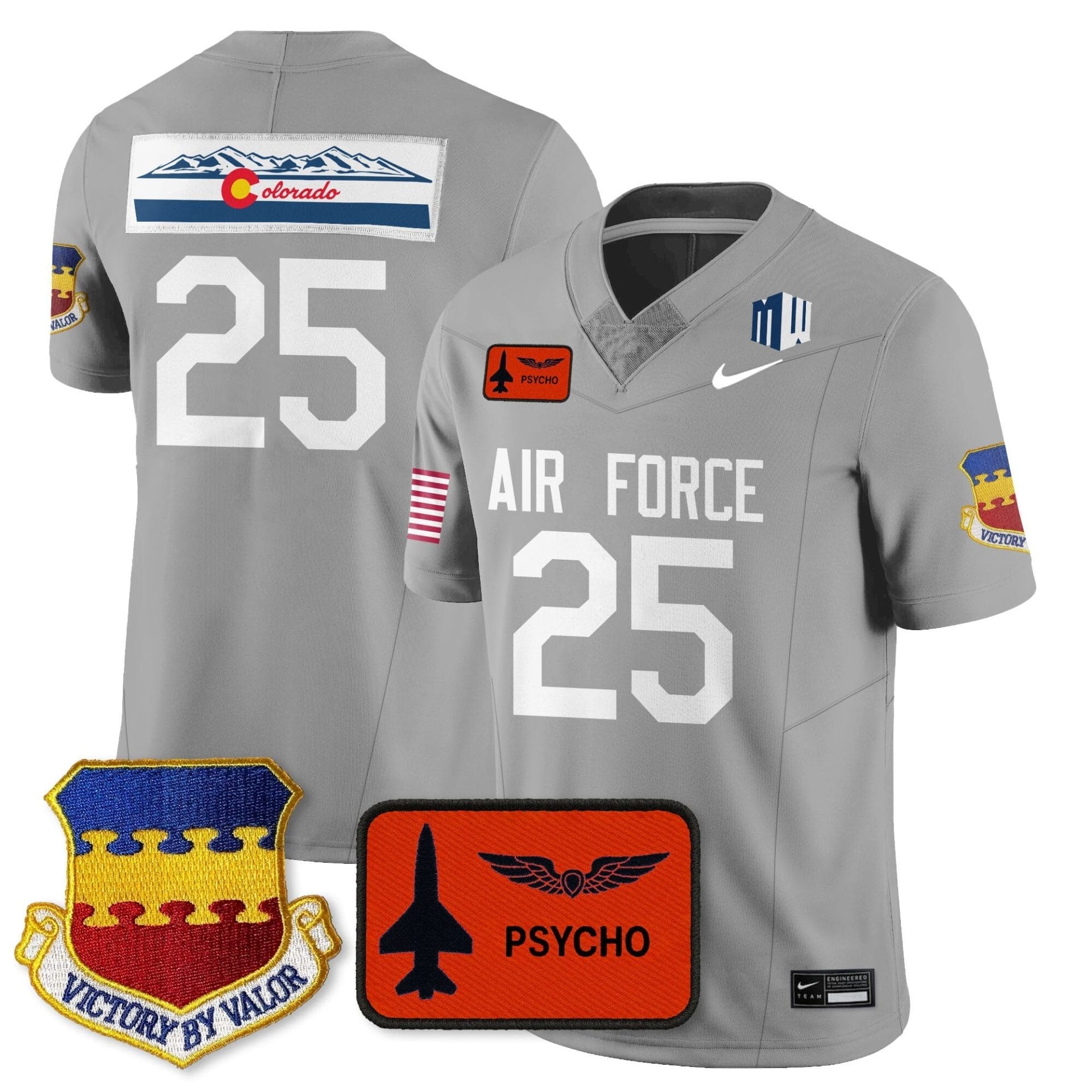 Jersey #25 Air Force Football 2025 Honor F-16 All Stitched