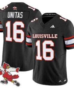 Johnny Unitas Jersey #16 Louisville Cardinals 1980s Throwback Stitched