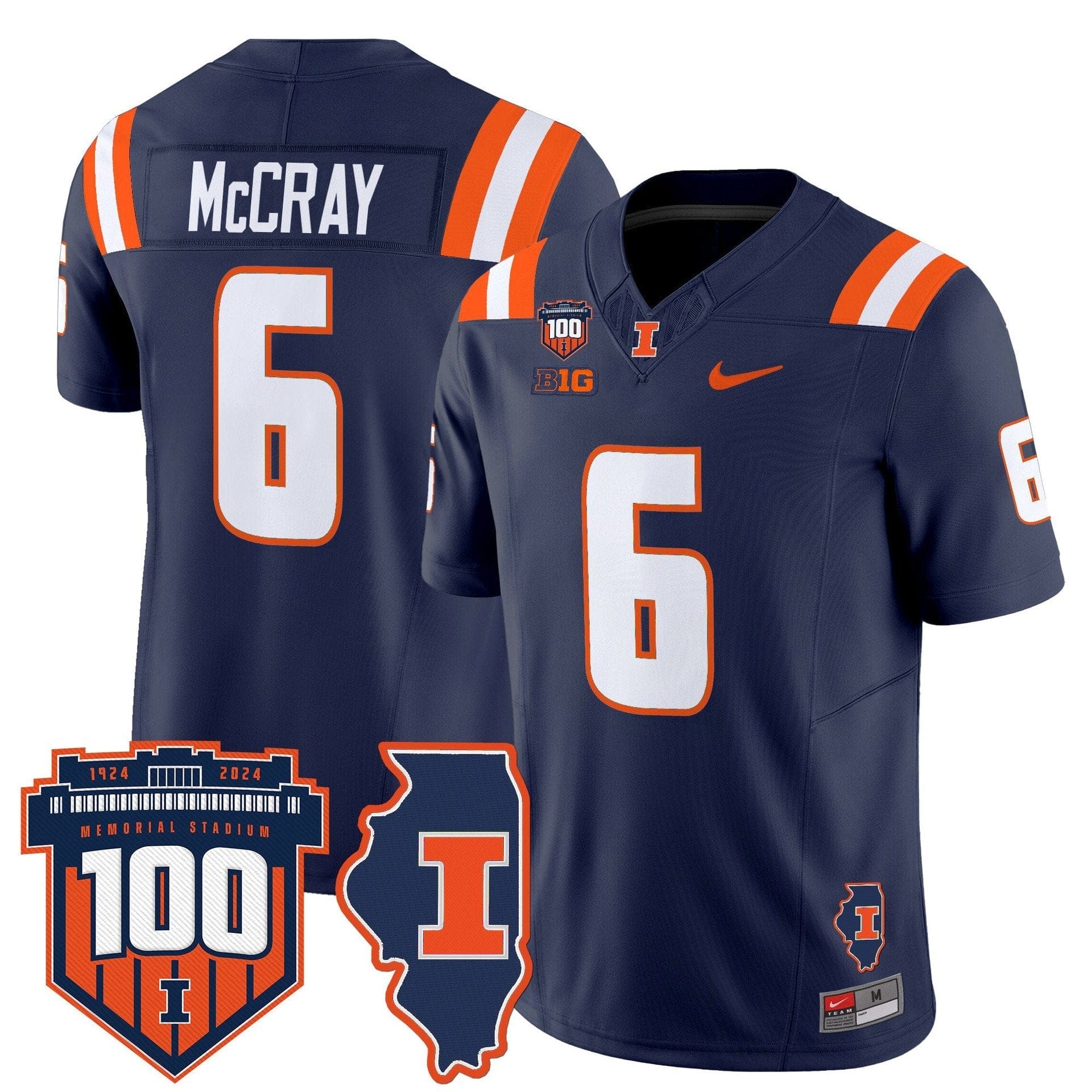 Josh McCray Jersey #6 Illinois Fighting 100th Memorial Stadium - Image 3