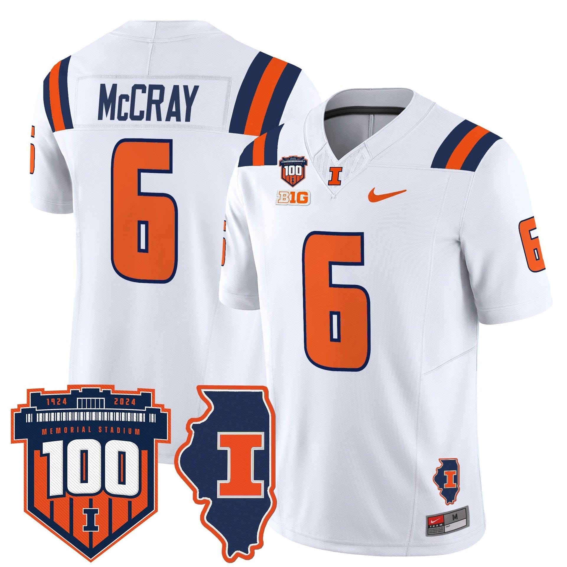 Josh McCray Jersey #6 Illinois Fighting 100th Memorial Stadium - Image 2