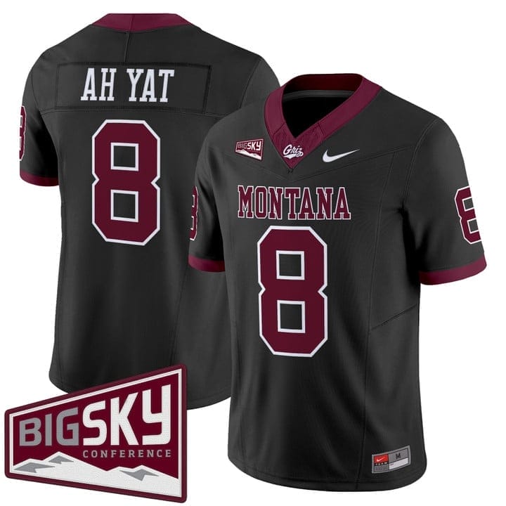 Keali'i Ah Yat Jersey #8 Montana Grizzlies 2025 Vapor Limited Stitched Black Alter