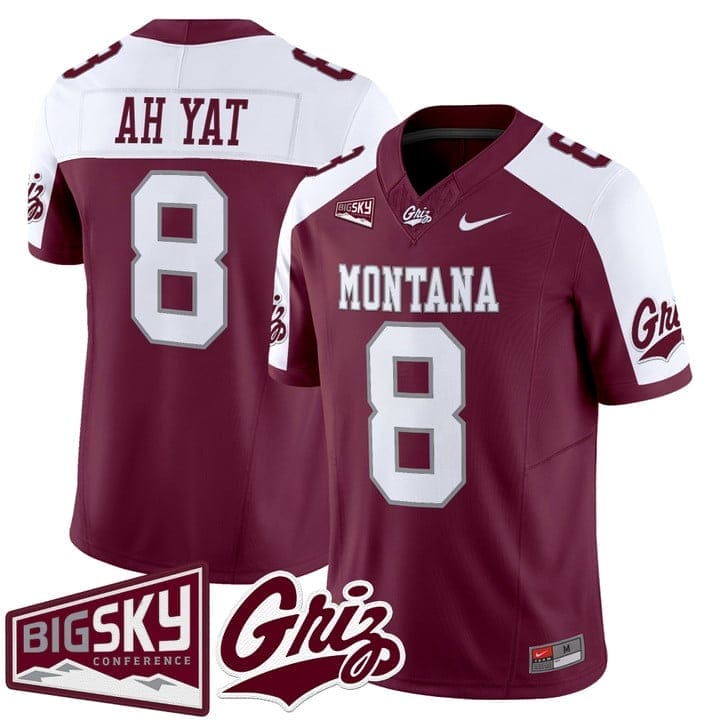 Keali'i Ah Yat Jersey #8 Montana Grizzlies 2025 Vapor Limited Stitched Black Alter - Image 3