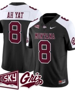 Alternative view of Keali'i Ah Yat Jersey #8 Montana Grizzlies 2025 Vapor Limited Stitched Black Alter