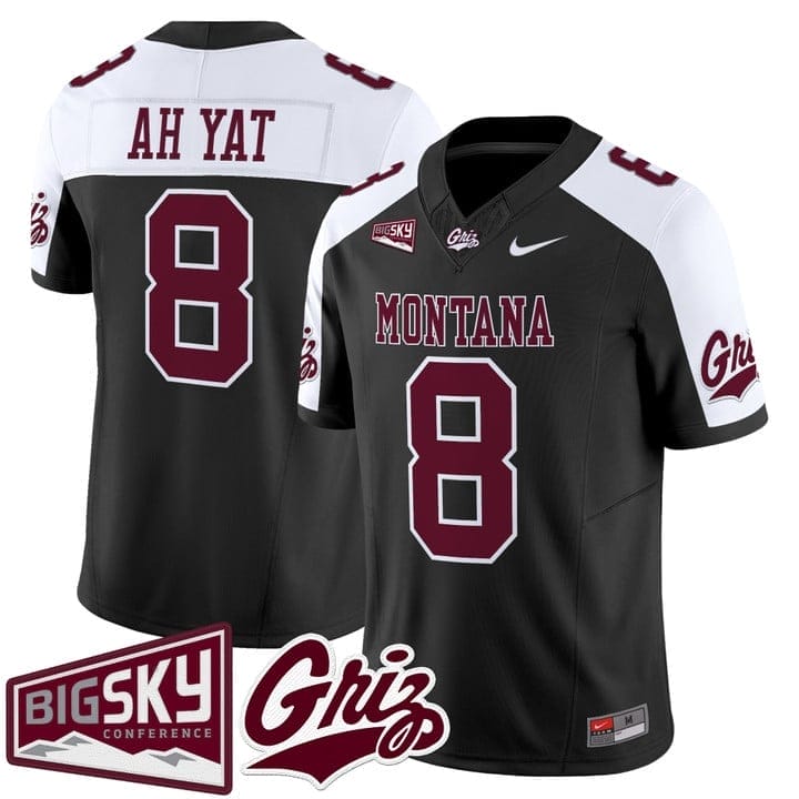 Keali'i Ah Yat Jersey #8 Montana Grizzlies 2025 Vapor Limited Stitched Black Alter - Image 2
