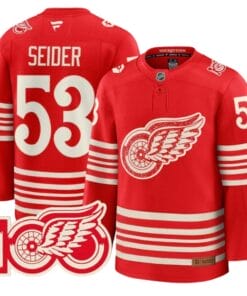 Moritz Seider Jersey #53 Detroit Red Wings Centennial Season Premium Stitched