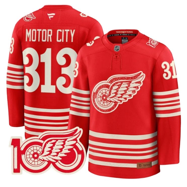 Motor City Jersey #313 Detroit Red Wings Centennial Season Premium Stitched