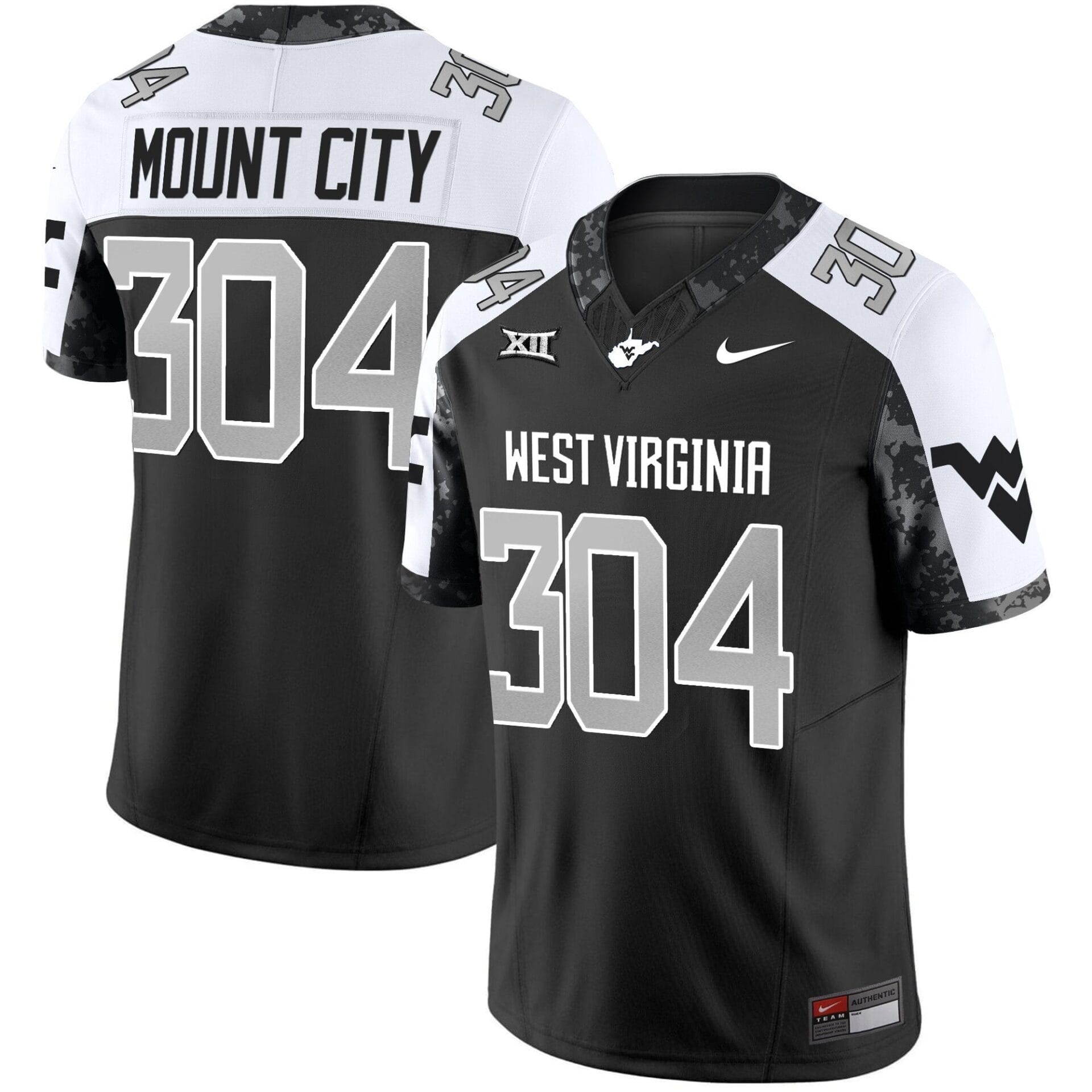 Mount City Jersey #304 West Virginia Mountaineers 2025 Stitched