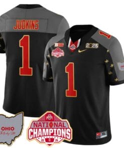 Alternative view of Quinshon Judkins Jersey #1 Ohio State National Champions 2025 Patch