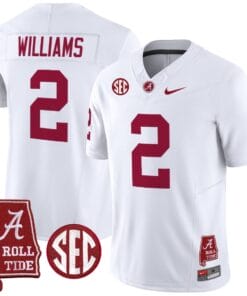 Alternative view of Ryan Williams Jersey #2 Alabama Crimson Throwback Alabama Map Stitched