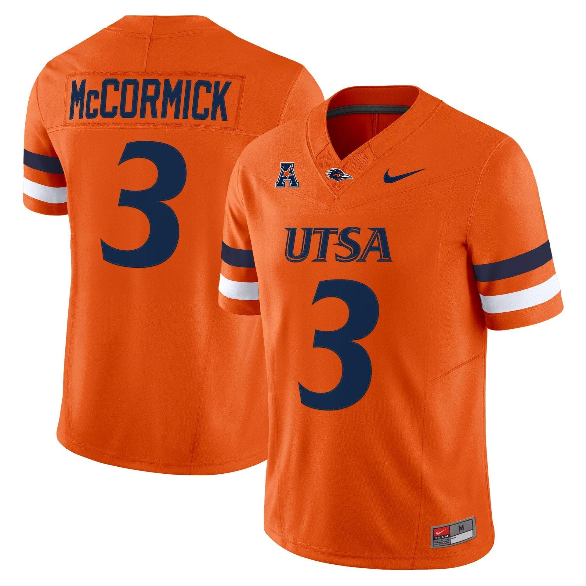 Sincere McCormick Jersey #3 UTSA Roadrunners 2025 Vapor Limited Stitched - Image 3