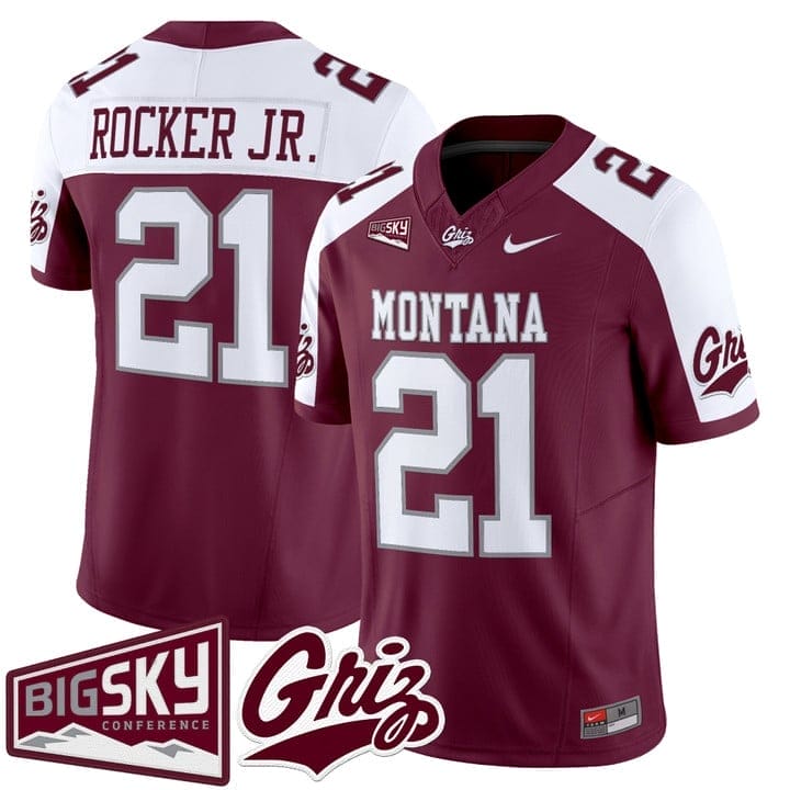 Stevie Rocker Jr Jersey #21 Montana Grizzlies 2025 Vapor Stitched Black Alter - Image 3