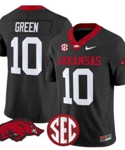 Taylen Green Jersey #10 Arkansas Razorbacks Limited Stitched