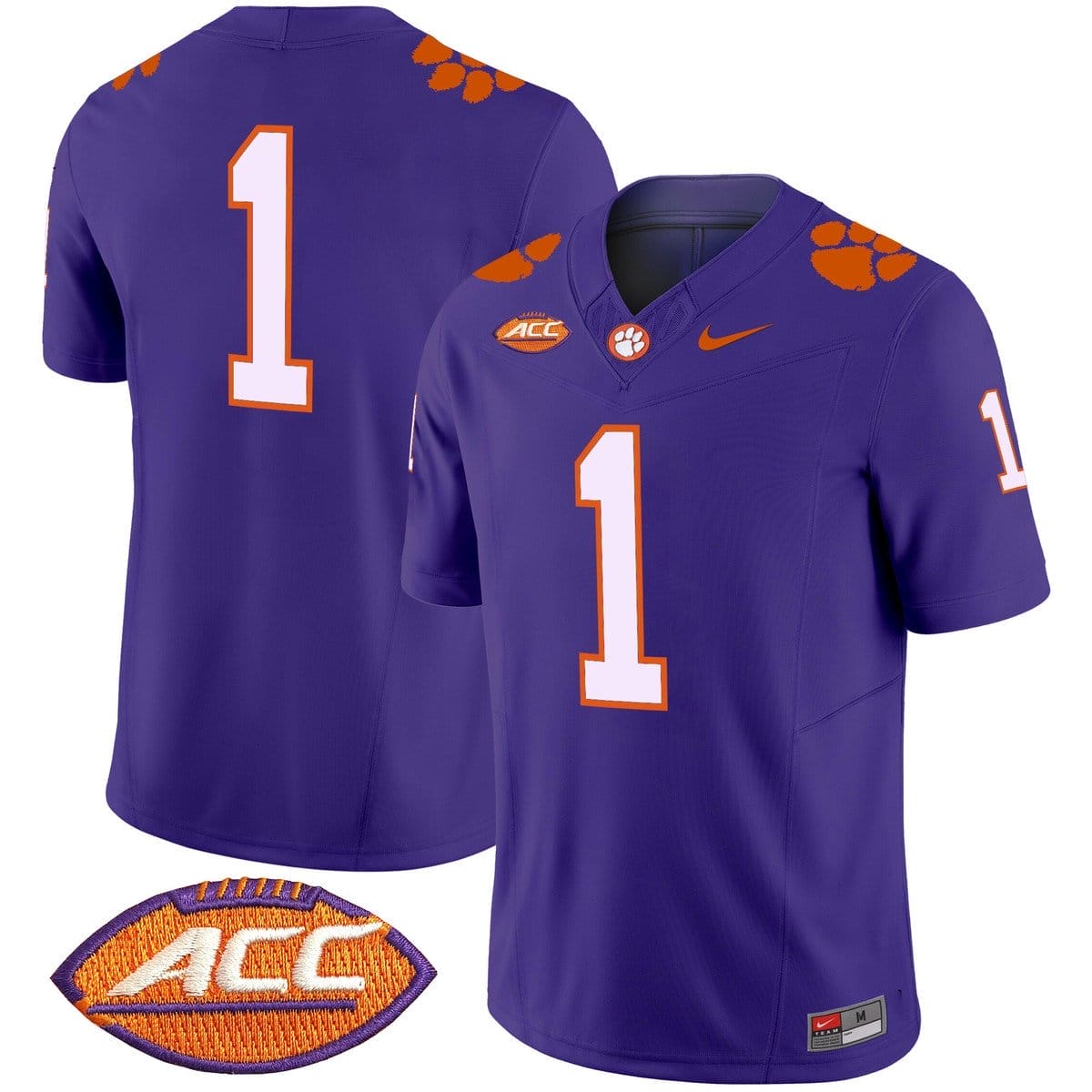 Team Jersey #1 Clemson Tigers 2025 Vapor Limited Stitched - Image 6