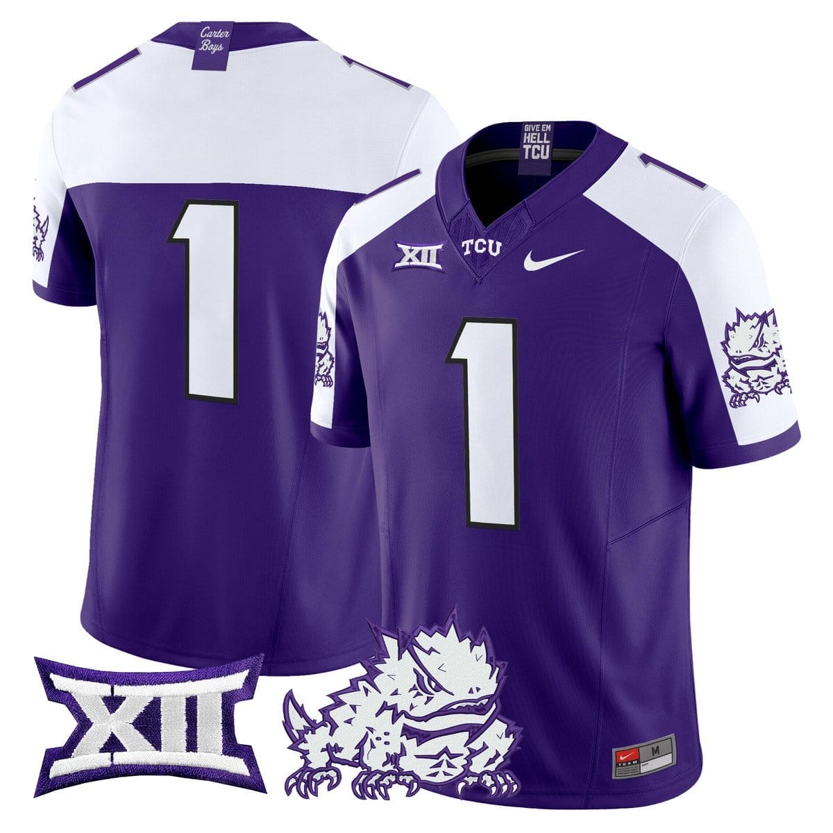 Team Jersey #1 TCU Horned Frogs 2025 Vapor Limited Stitched - Image 4