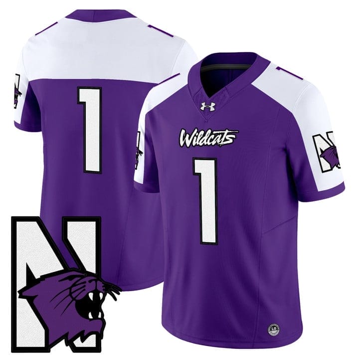Team Jersey #1 Northwestern Wildcats Honoring 95 Vapor Limited Stitched - Image 4