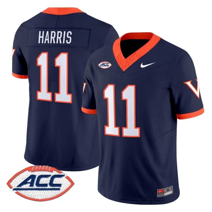 Trell Harris Jersey #11 Virginia Cavaliers 1995 Throwbacks Stitched - Image 2