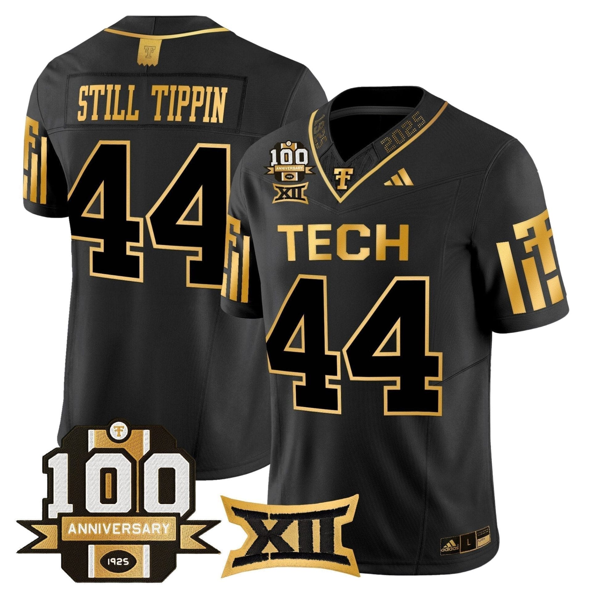 Texas Tech Red Raiders 2025 Gold Vapor Limited Jersey - 100th Anniversary Patch - All Stitched - Image 21